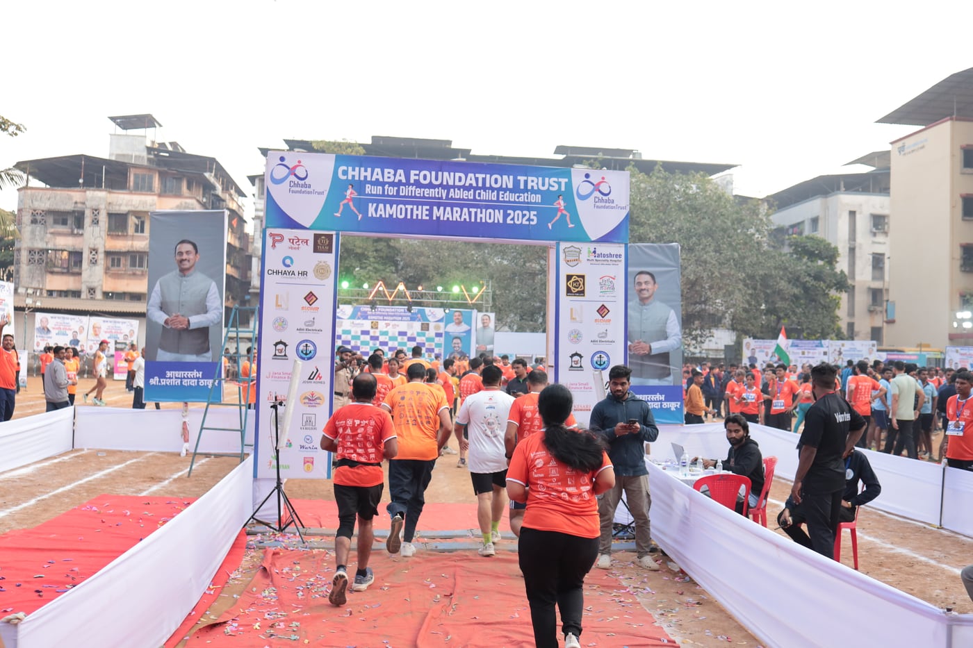 Chhaba Foundation Trust Kamothe Half Marathon Finish Line